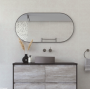 Empire Matte Black Framed Mirror, 450 x 900mm